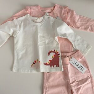 NWT Esprit 3-piece Pink Dinosaur Set